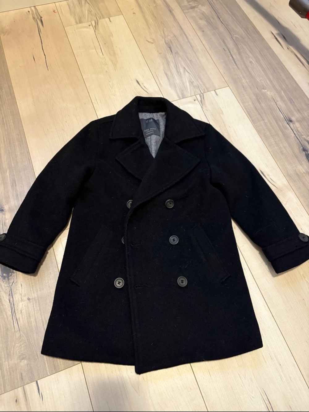 Zara Boys Wool-blend Peacoat s6